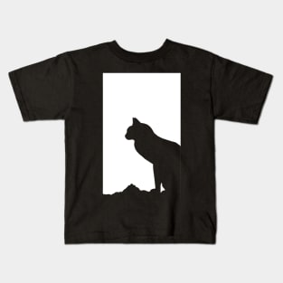 Minimalist Cat Housecat - Cat Lover - Cat Design Art - Cat Lady Cat Dad Cat Gift Kids T-Shirt